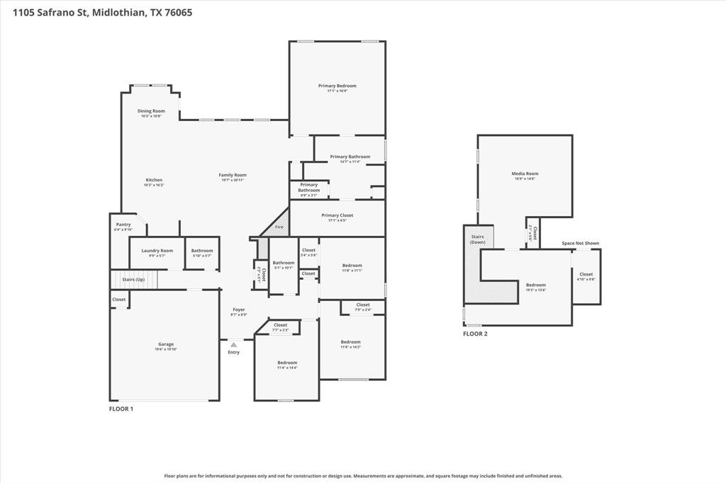 1105 Safrano Street Midlothian, TX 76065 - Photo 25 of 25 a picture of floor plan