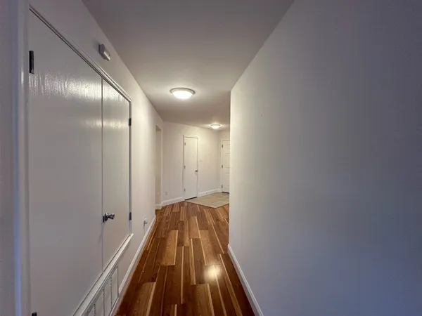 a view of wooden door