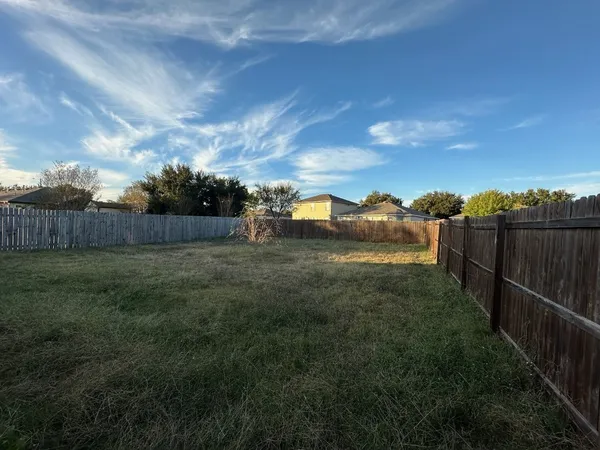 a view of a backyard