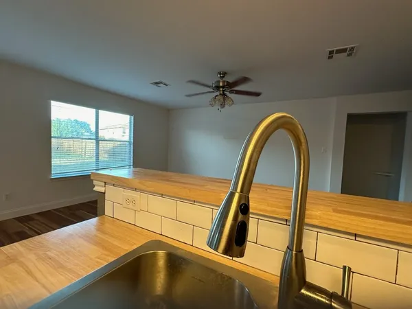 a view of swimming pool with a window