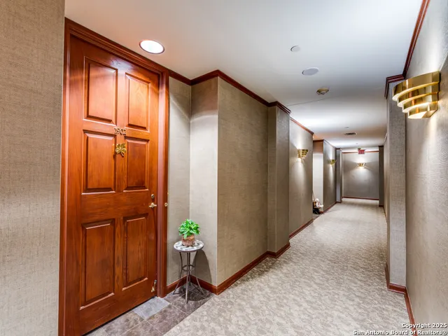 a view of hallway with elevator