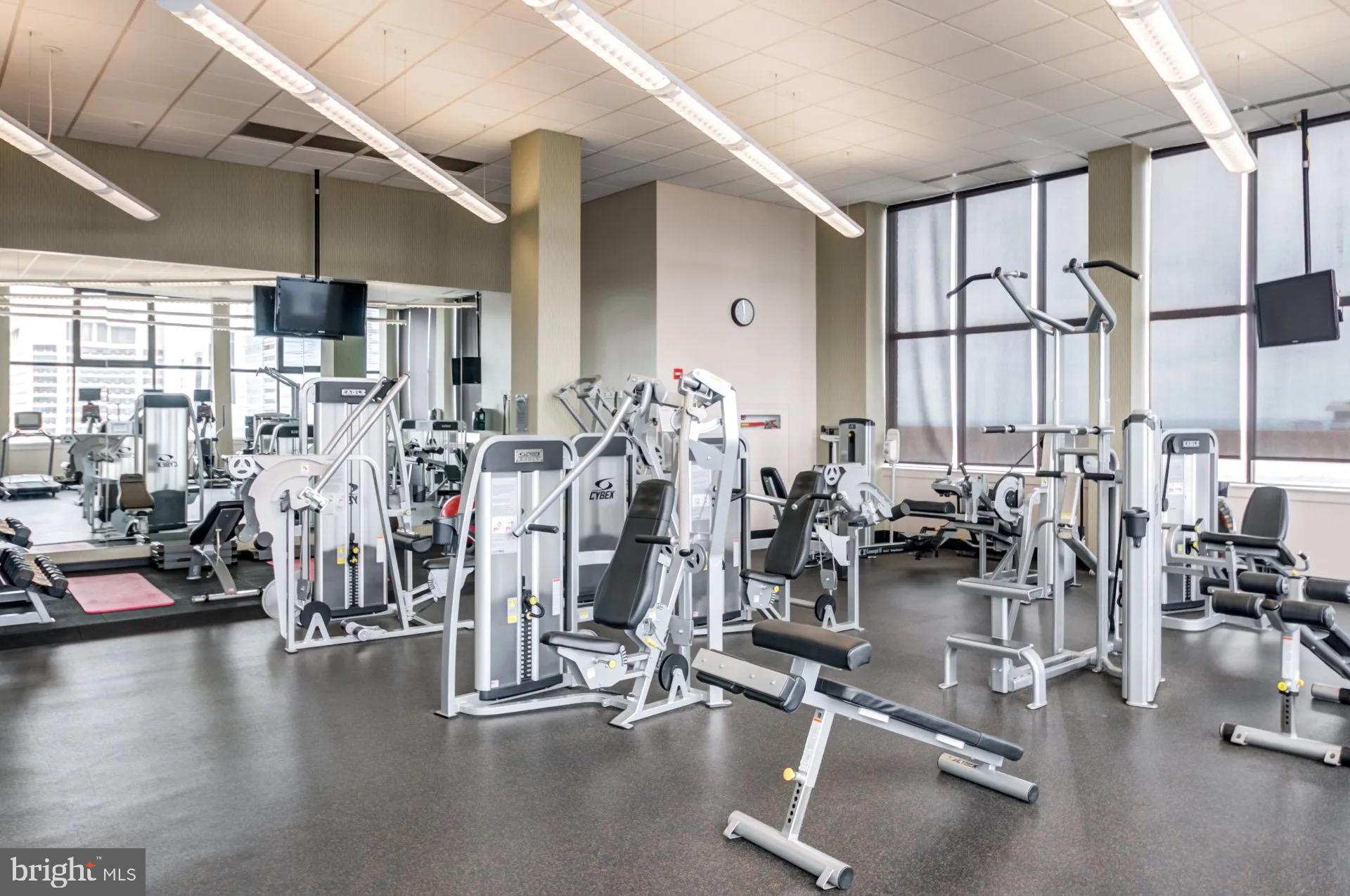 1500 Locust Street, Unit 1B4306 Philadelphia, PA 19102 - Photo 20 of 25 a view of a room with gym equipment