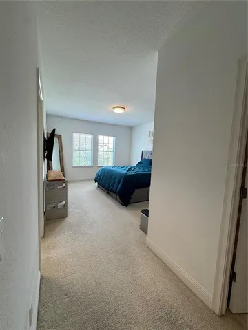 a living room with a bed and a couch