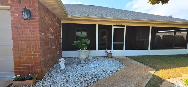 a view of a entryway door front of house
