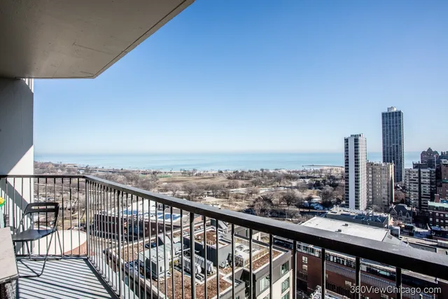 a view of city from balcony
