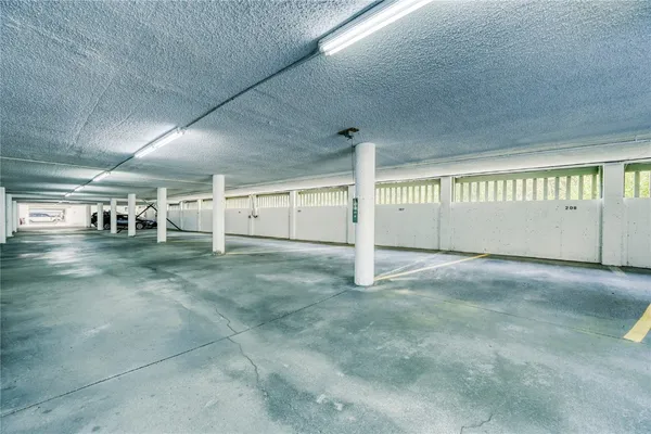 a view of a garage