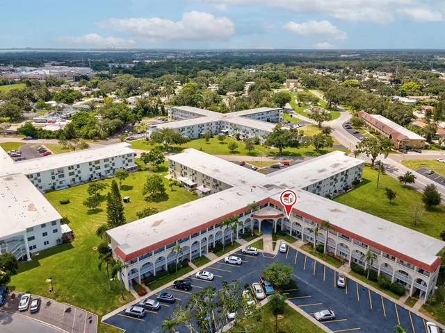 an aerial view of a city