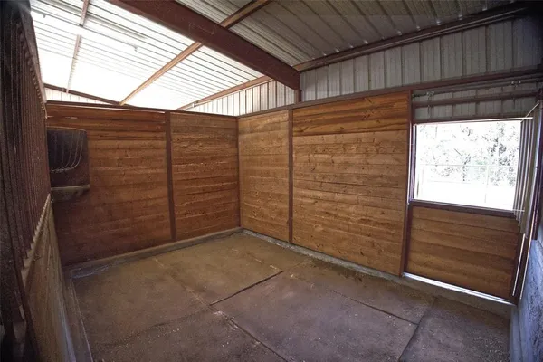 a view of wooden door