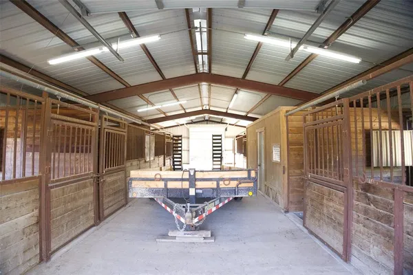 a room with gym equipment