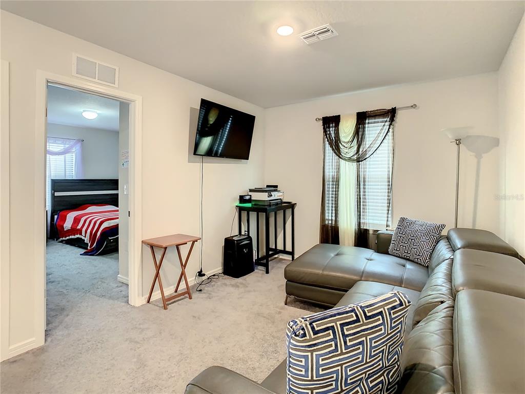 30344 Marquette Avenue Wesley Chapel, FL 33545 - Photo 24 of 71 a living room with furniture and a flat screen tv
