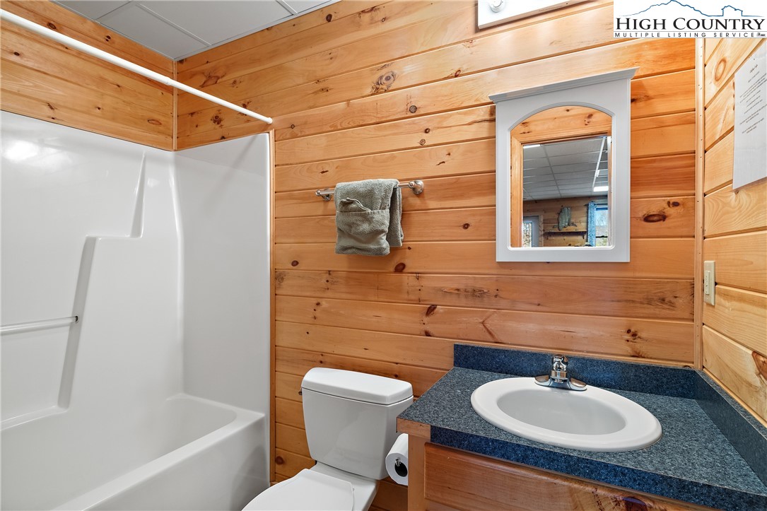 2935 Buck Mountain Road Purlear, NC 28665 - Photo 39 of 49 a bathroom with a sink toilet and shower