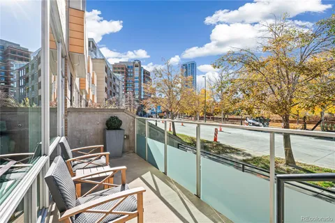 a view of city from balcony