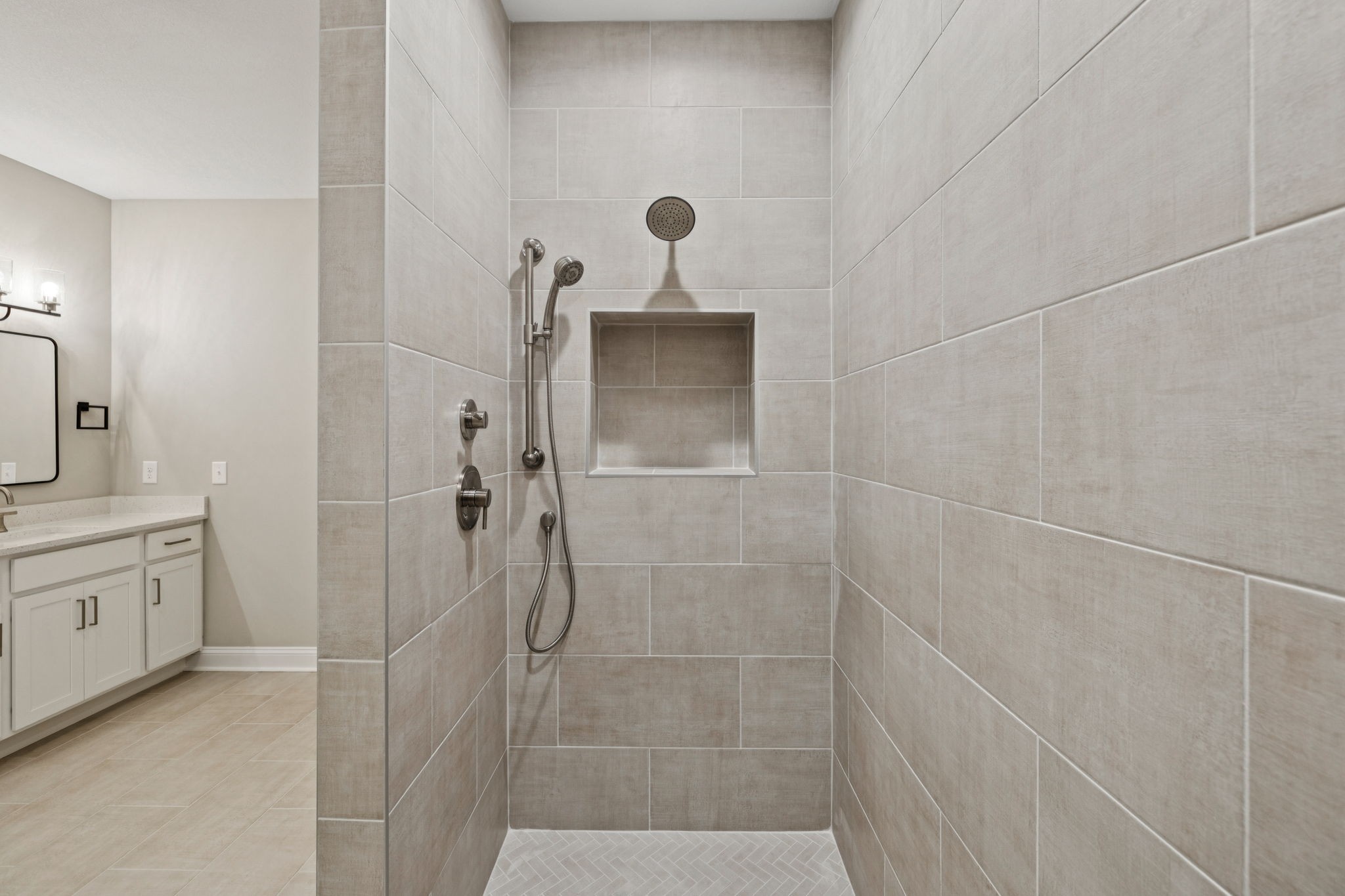 1017 Gholson Road Clarksville, TN 37043 - Photo 25 of 58 a bathroom with a granite countertop shower