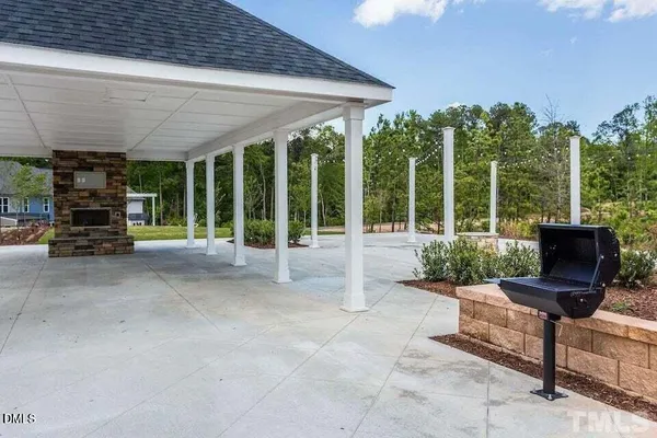 a view of outdoor space with seating