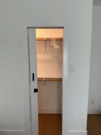 a kitchen with a window