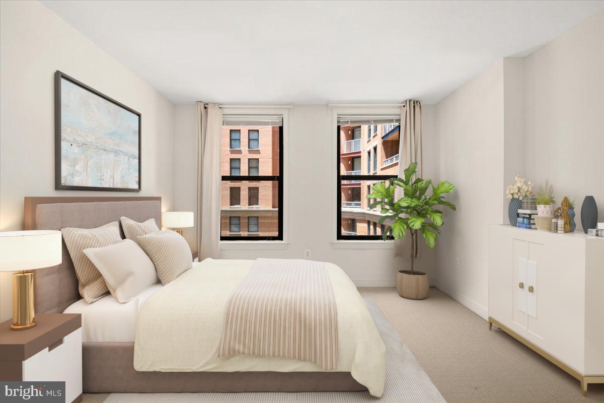616 E Street Northwest, Unit 455 Washington, DC 20004 - Photo 18 of 75 Master Bedroom Flooded with Light.