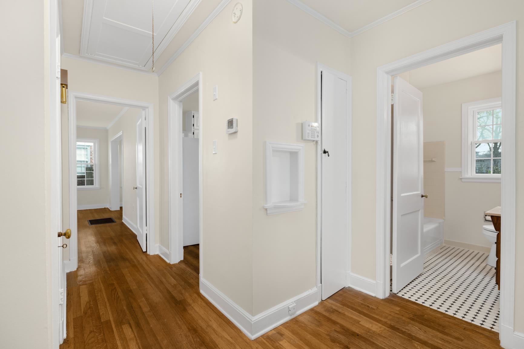 22 North Humes Street Memphis, TN 38111 - Photo 13 of 23 a view of a hallway with wooden floor and staircase