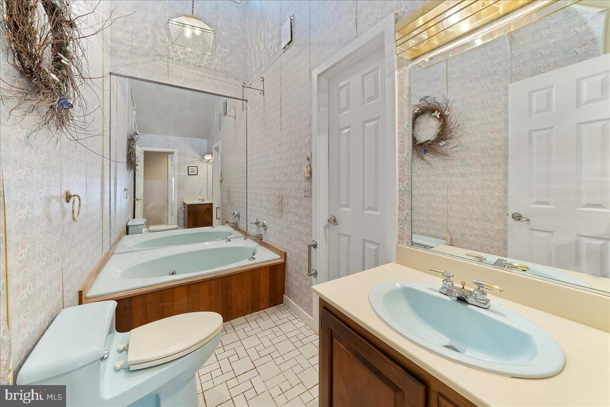 531 Chandler Mill Road Kennett Square, PA 19348 - Photo 34 of 60 a bathroom with a sink and mirror with toilet