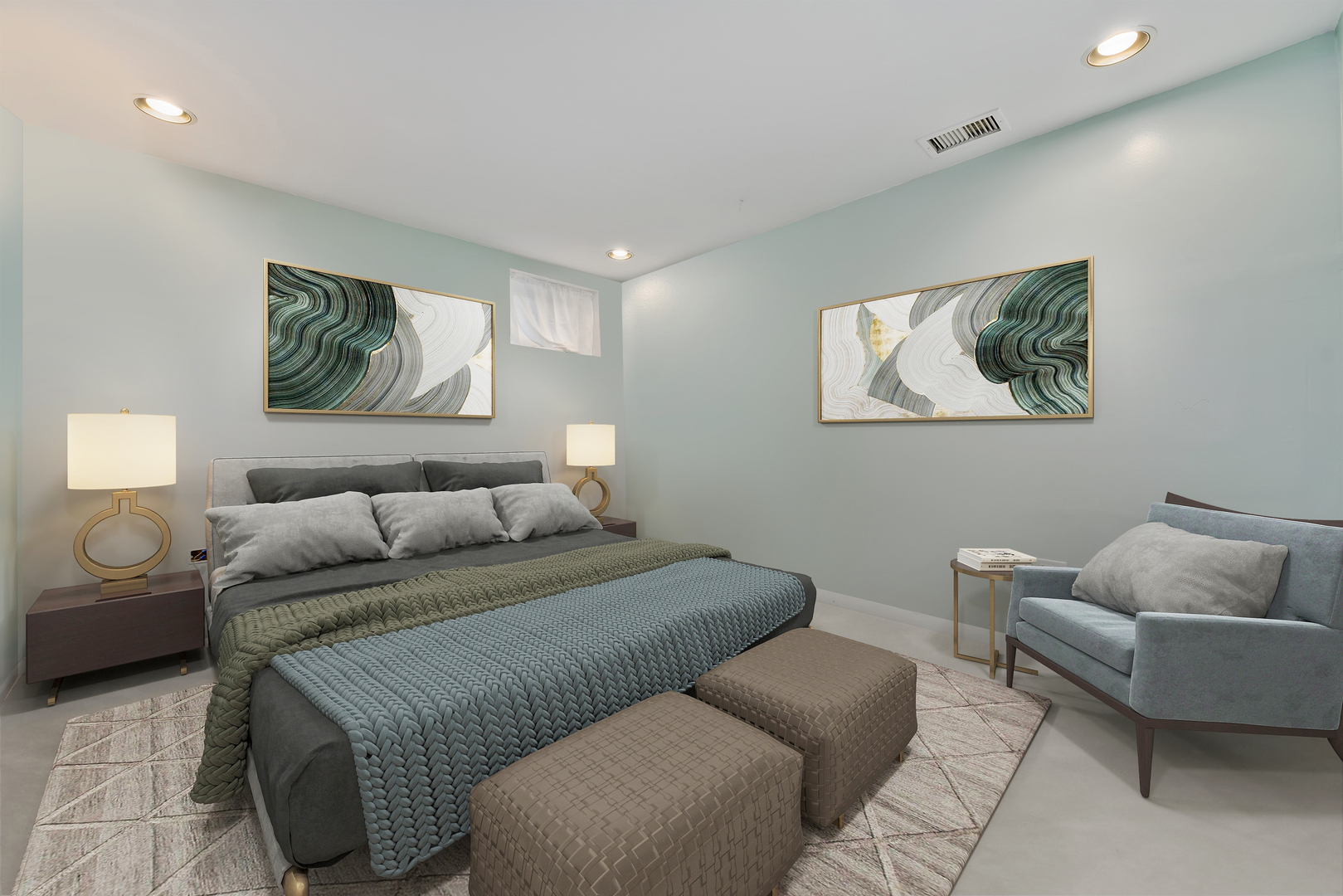 1910 Warren Street Evanston, IL 60202 - Photo 17 of 22 a bedroom with a bed couch and window