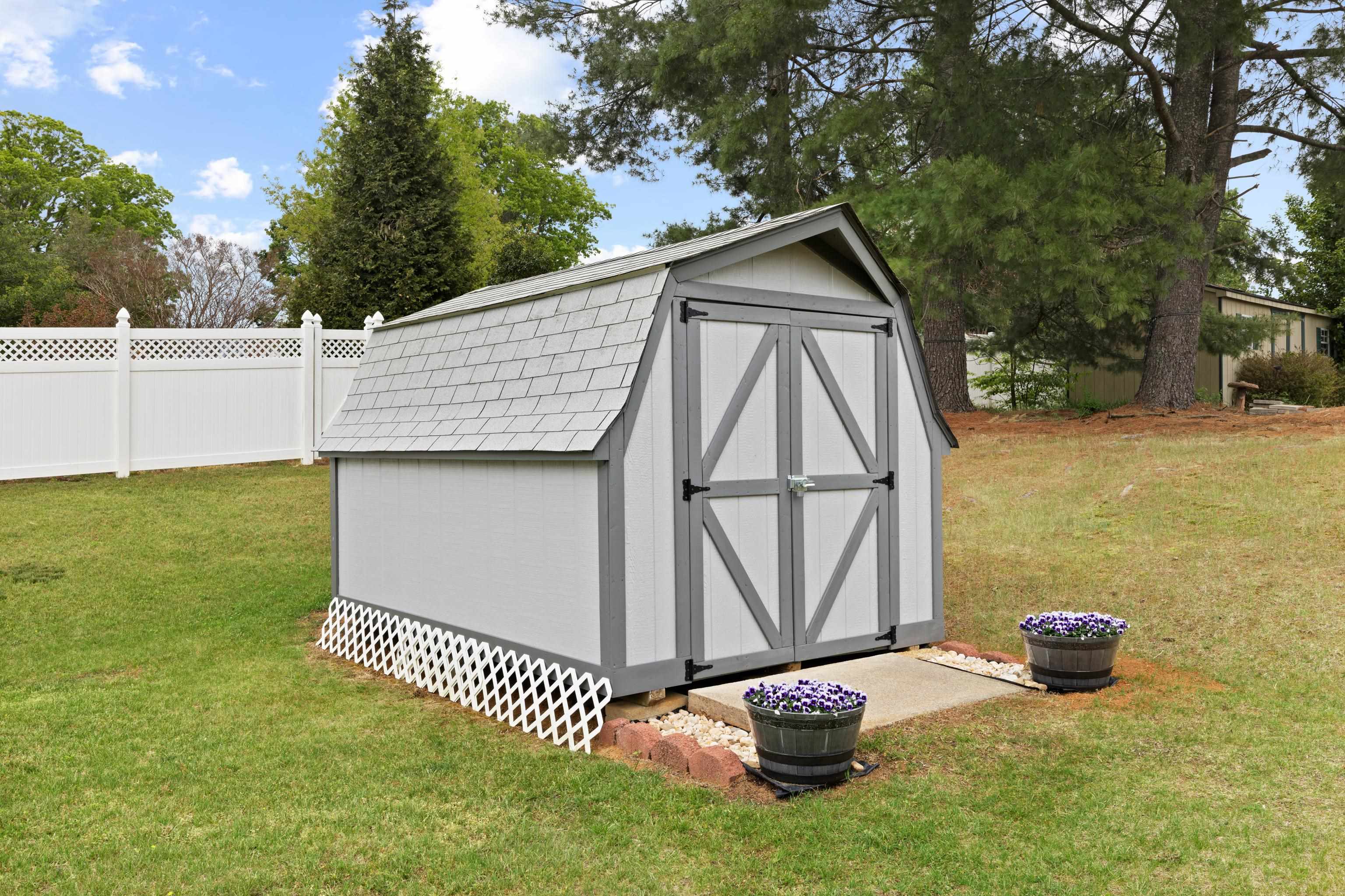118 Stuart Avenue Stuarts Draft, VA 24477 - Photo 46 of 61 a backyard of a house with a garden and entertaining space