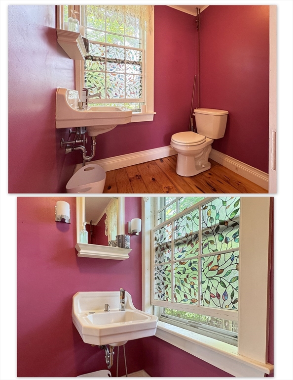 6 Pine Street Northfield, MA 01360 - Photo 27 of 42 a view of a bathroom with a sink and a mirror