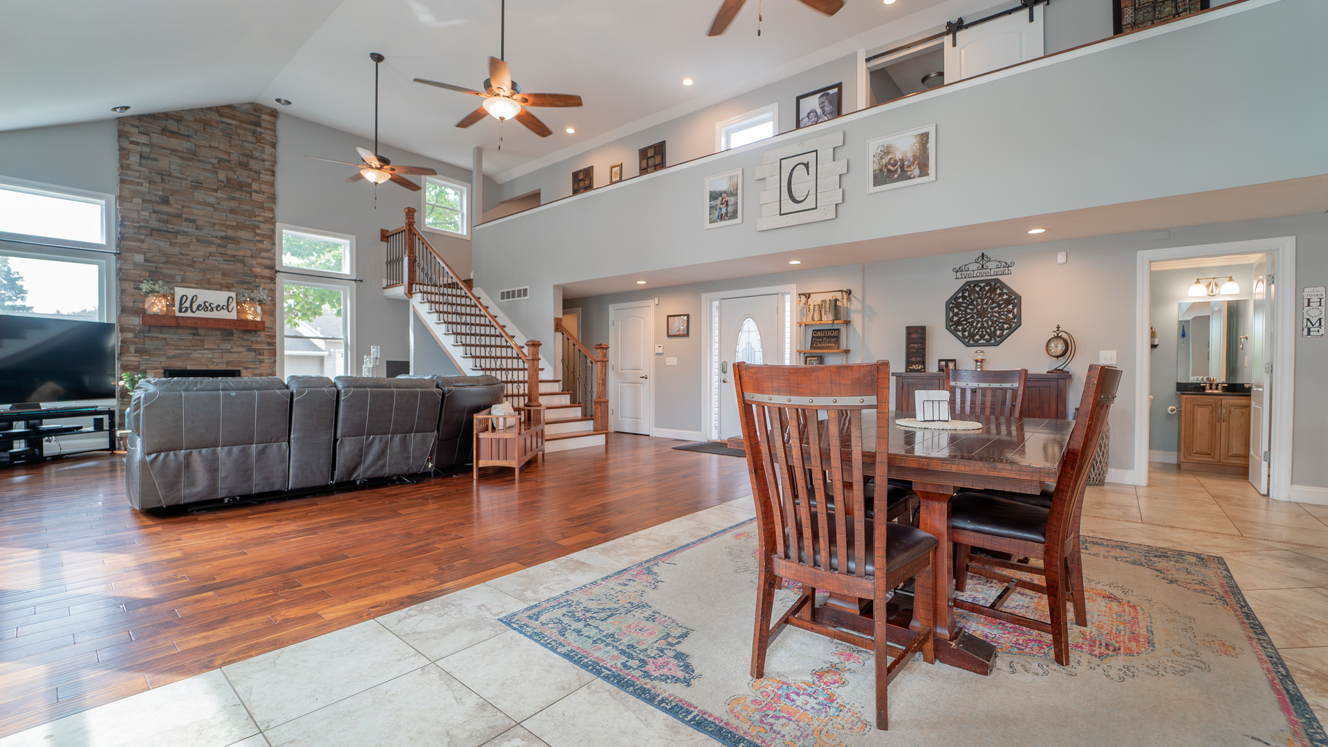 2611 2560 River Road Kankakee, IL 60901 - Photo 17 of 53 a view of a dining room with furniture window and wooden floor