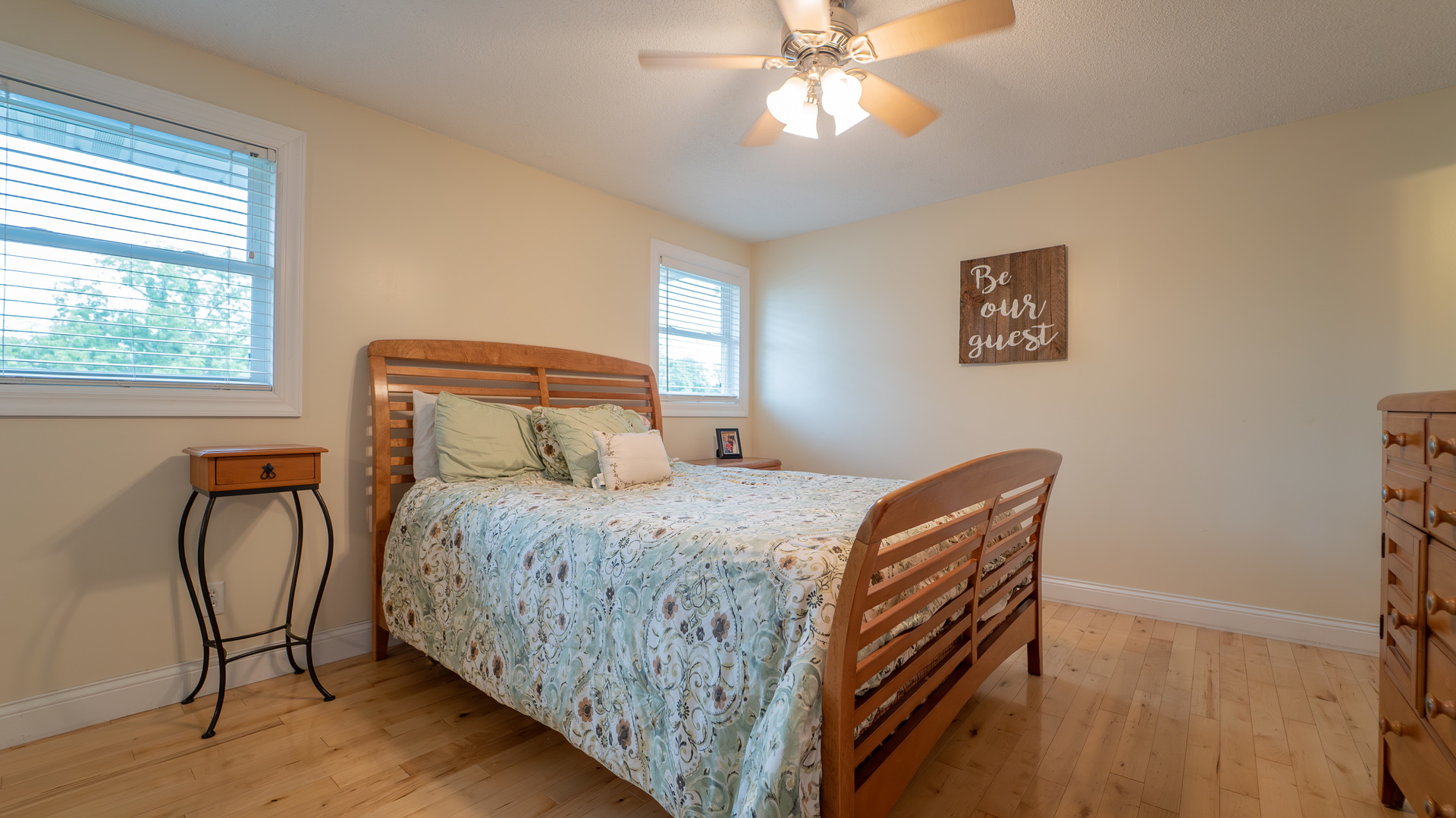 2611 2560 River Road Kankakee, IL 60901 - Photo 39 of 53 a bedroom with a bed and a chandelier