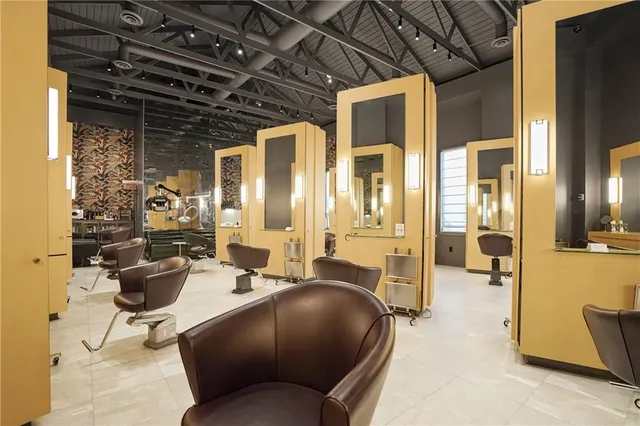 a room with gym equipment