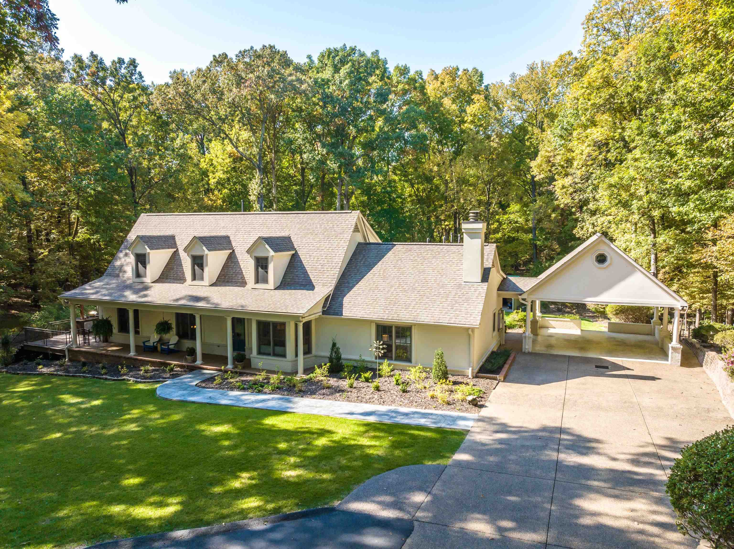415 Wiseman Road Eads, TN 38028 - Photo 3 of 40 View of front of property featuring a front yard and covered porch