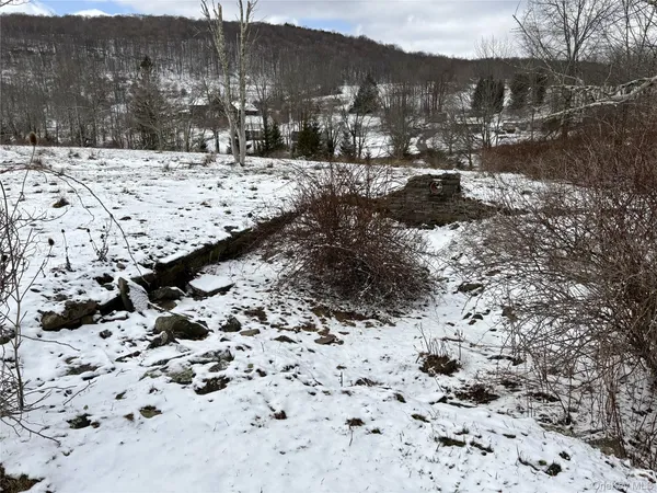 a view of road and covered with snow