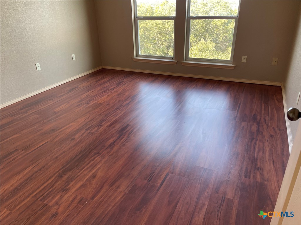 234 Star Grass, Unit 2B Spring Branch, TX 78070 - Photo 16 of 30 an empty room with wooden floor and windows