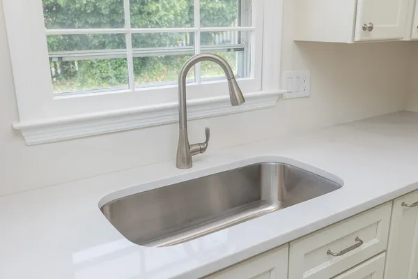 a close view of sink and tap
