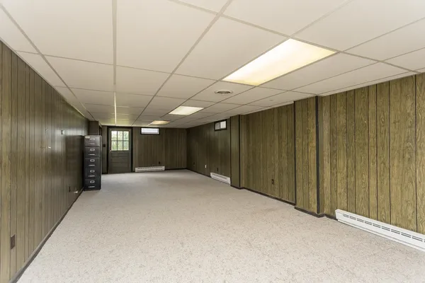 a view of hallway with stairs
