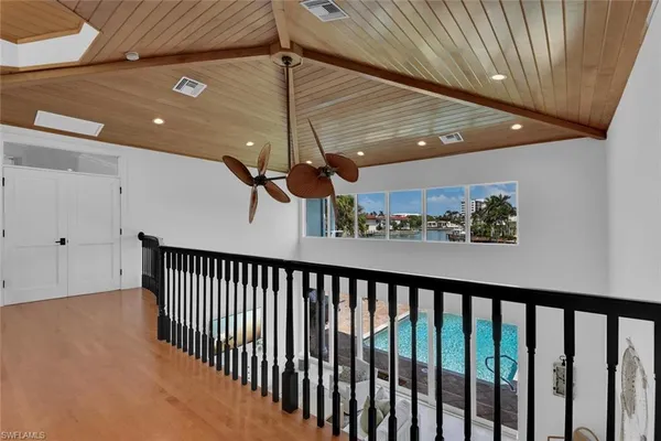 a view of a balcony