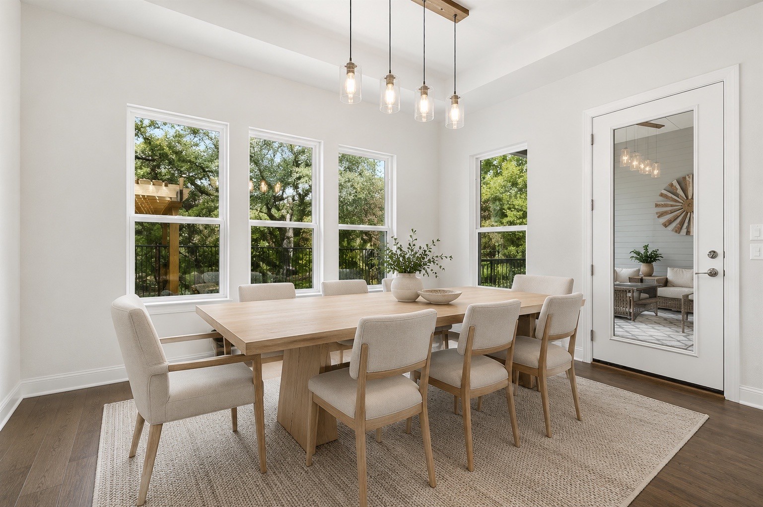 629 Germander Road Leander, TX 78641 - Photo 8 of 38 a view of a dining room with furniture window and outside view