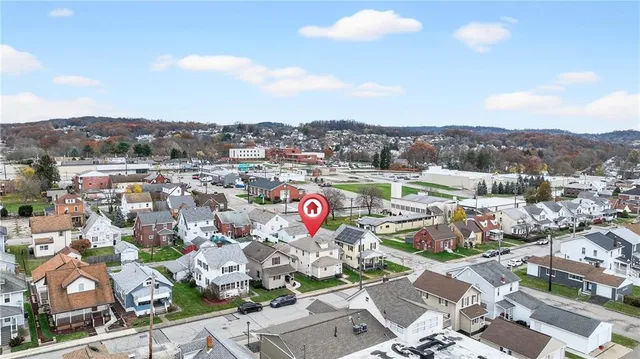 an aerial view of a city