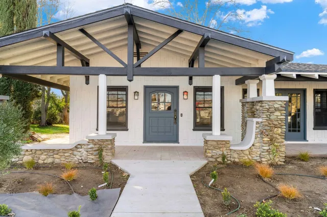 a front view of a house