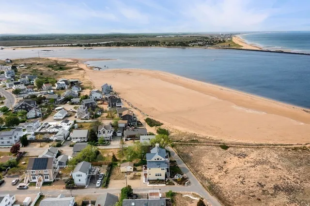 a view of a city and ocean view
