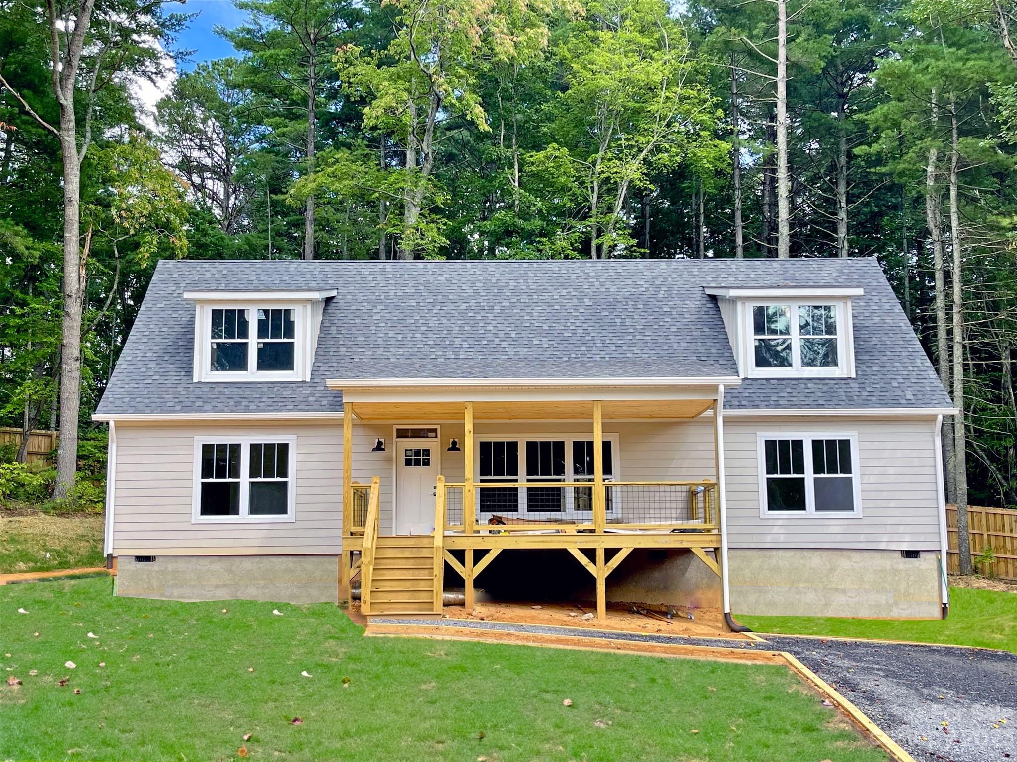 a house view with a garden space