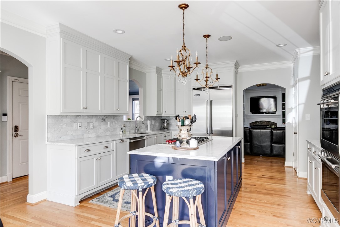 3401 Brewton Way Midlothian, VA 23113 - Photo 17 of 50 Island with gas cooking, cabinets, rec lights, dou