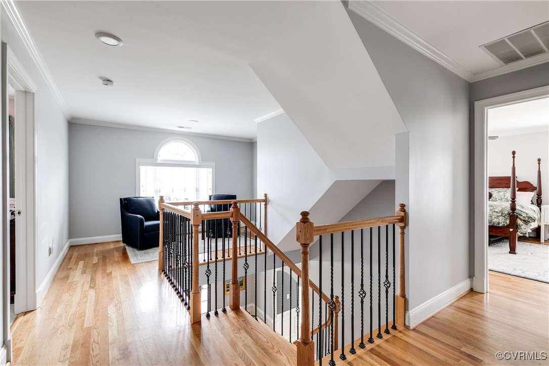 3401 Brewton Way Midlothian, VA 23113 - Photo 25 of 50 2nd level stairs, HDWD, rec lights