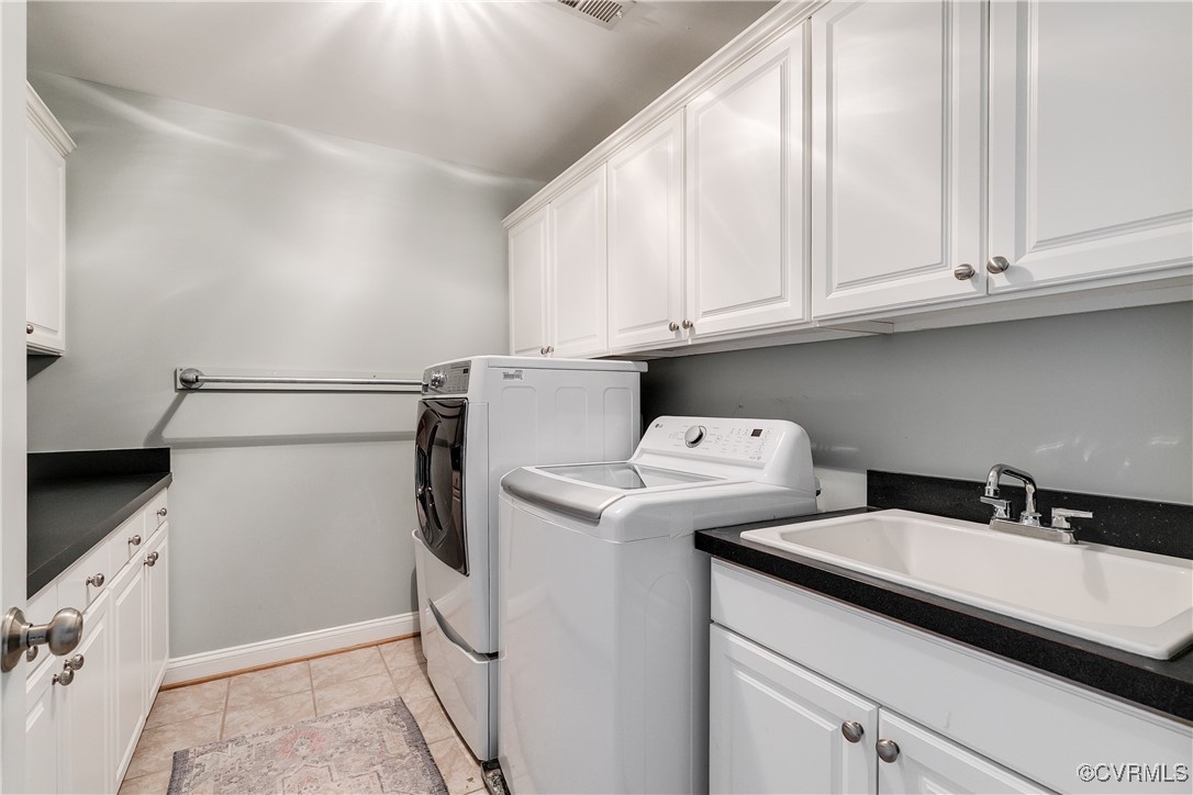3401 Brewton Way Midlothian, VA 23113 - Photo 32 of 50 laundry, shelves, sink, cabinets