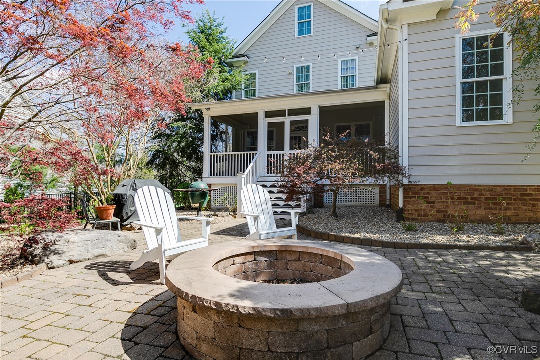3401 Brewton Way Midlothian, VA 23113 - Photo 46 of 50 paver patio & stone firepit