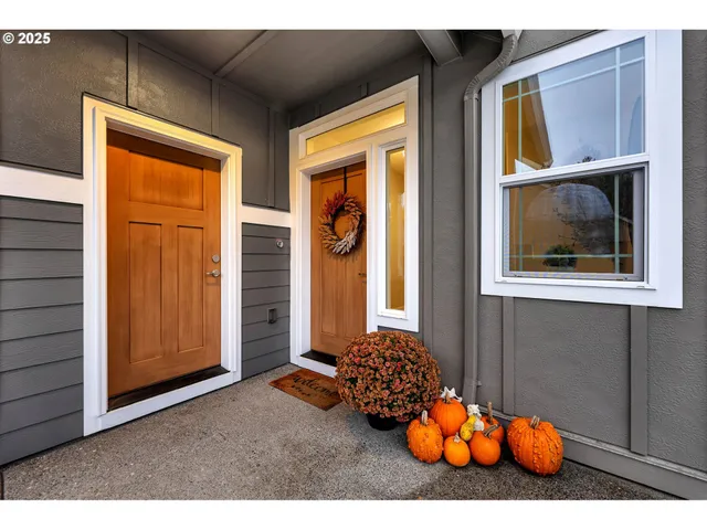a view of front door of house
