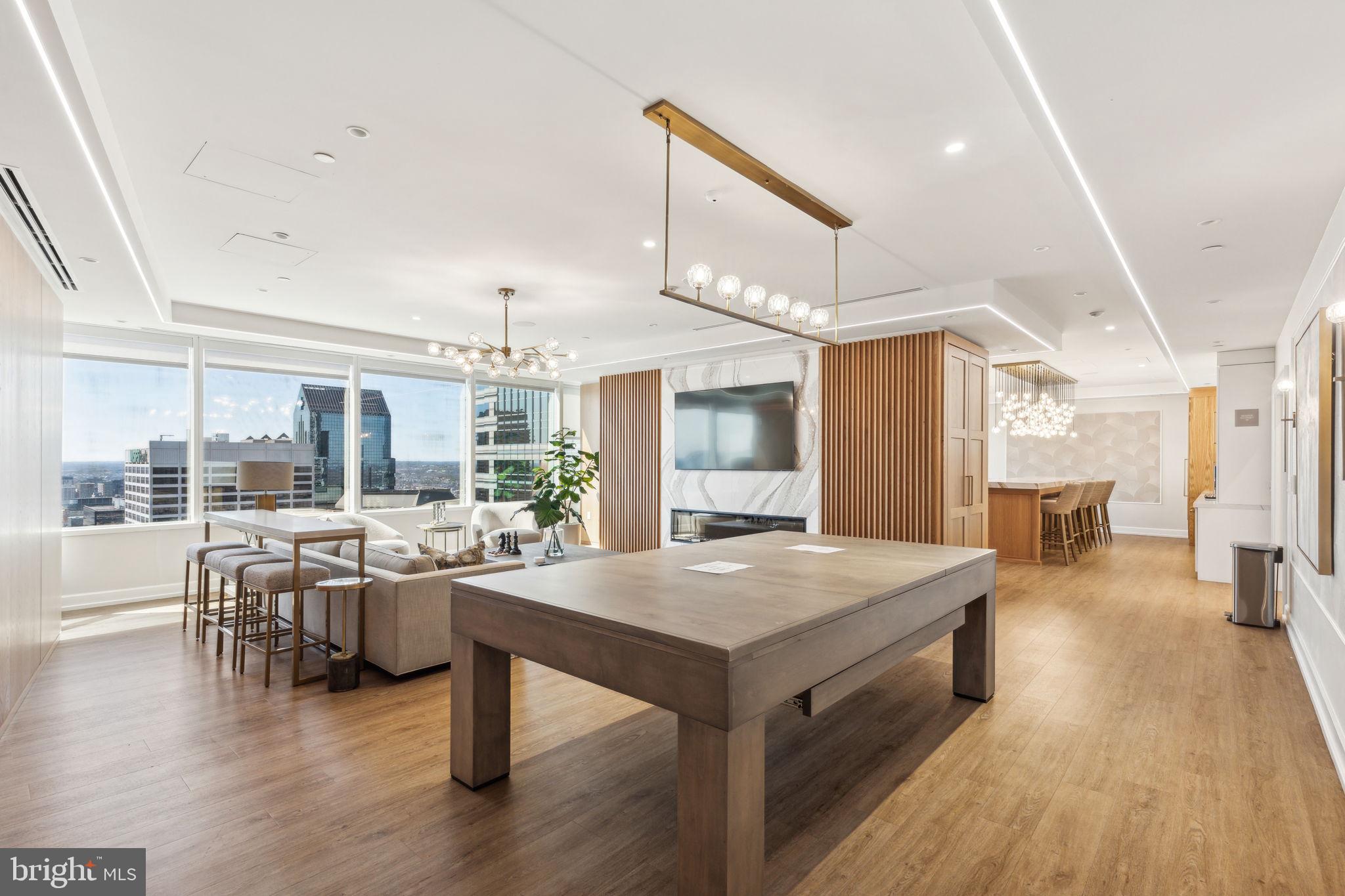 50 South 16th Street, Unit 5306 Philadelphia, PA 19103 - Photo 29 of 40 a view of a kitchen and dining room