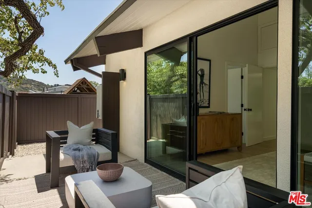 a view of balcony with couch