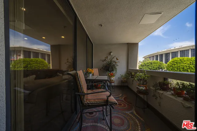 a lobby with furniture and garden