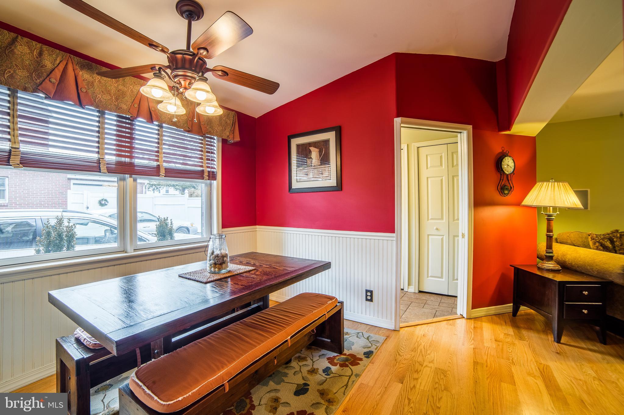 653 Andrew Road Springfield, PA 19064 - Photo 21 of 54 Inviting window seat and ceiling fan chandelier