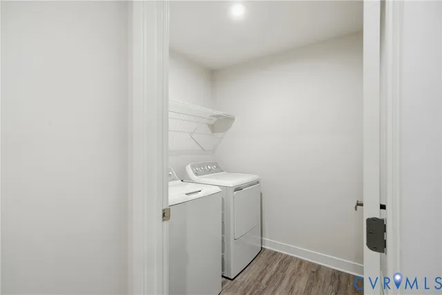 a room with a washer and dryer