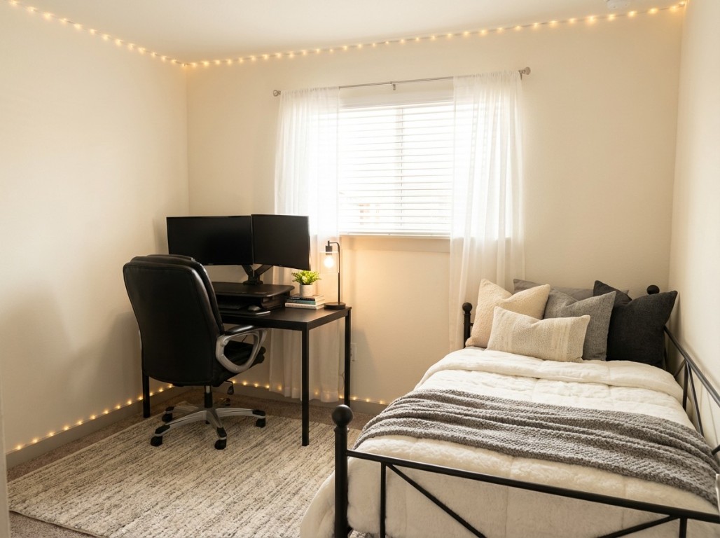 7515 Traylor Cove Austin, TX 78724 - Photo 11 of 13 a bedroom with a bed chair and a desk